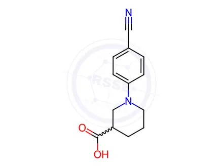 Chemical structure of 1-(4-Cyanophenyl)piperidine-3-carboxylic acid