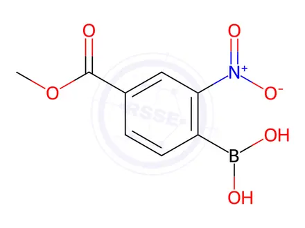 Chemical structure of 4-Methoxycarbonyl-2-nitrophenylboronic acid