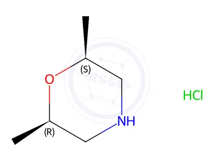 Chemical structure of cis-2,6-Dimethylmorpholine hydrochloride