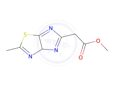 Chemical structure of methyl 2-(2-methyl-3aH-imidazo[4,5-d]thiazol-5-yl)acetate
