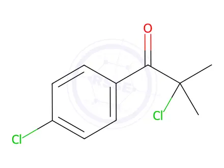 Chemical structure of 1-Propanone, 2-chloro-1-(4-chlorophenyl)-2-methyl-(9CI)