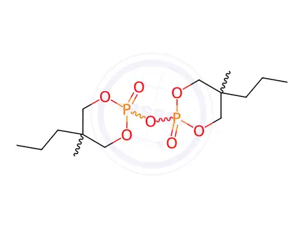 Chemical structure of 2,2'-oxybis[5-methyl-5-propyl-1,3,2-dioxaphosphorinane] 2,2'-dioxide