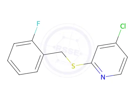 Chemical structure of 4-Chloro-2-((2-fluorobenzyl)thio)pyridine