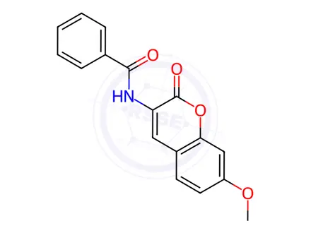 Chemical structure of N-(7-methoxy-2-oxo-2H-chromen-3-yl)benzamide