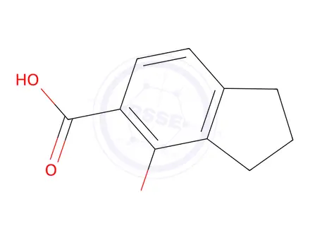 Chemical structure of 4-Hydroxy-2,3-dihydro-1H-indene-5-carboxylic acid