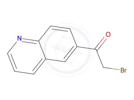 Chemical structure of 2-Bromo-1-(quinolin-6-yl)ethan-1-one
