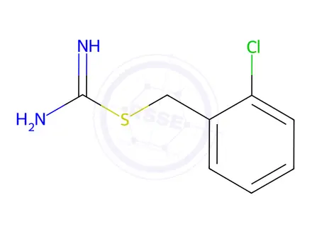 Chemical structure of 2-chlorobenzyl carbamimidothioate