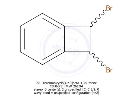 Chemical structure of 7,8-Dibromobicyclo[4.2.0]octa-1,3,5-triene
