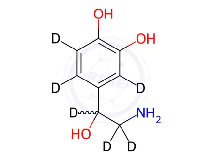 Chemical structure of Dopamine Hydrochloride Impurity 7-d6
