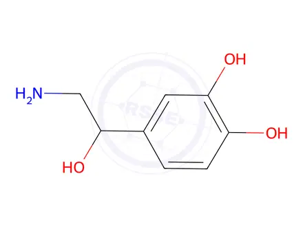 Chemical structure of DL-Norepinephrine