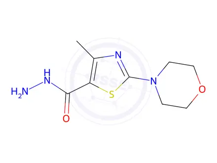 Chemical structure of 4-Methyl-2-(4-morpholinyl)-5-thiazolecarboxylic acid hydrazide