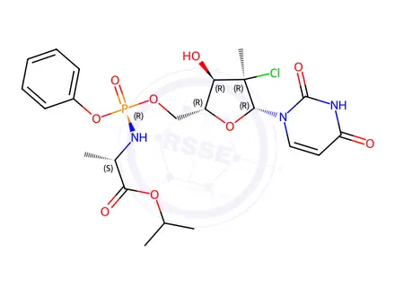Chemical structure of Chloro (R)-Phosphoryl Sofosbuvir