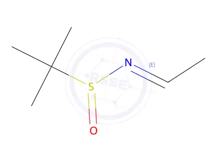 Chemical structure of 2-Propanesulfinamide, N-ethylidene-2-methyl-, [N(E)]-
