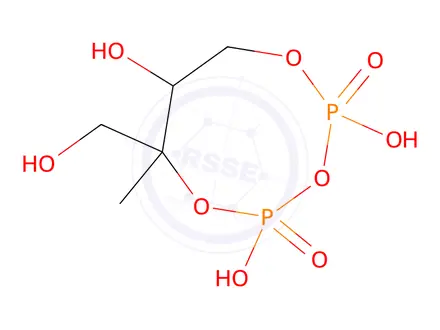 Chemical structure of 2-methyl-butan-1,2,3,4-tetraol-2,4-cyclopyrophosphate