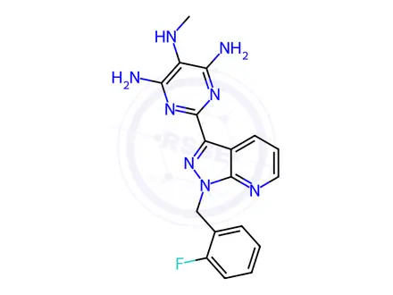 Chemical structure of Riociguat Des Formyl Impurity
