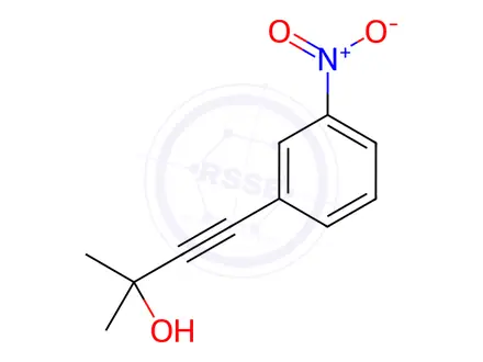 Chemical structure of 2-Methyl-4-(3-nitrophenyl)but-3-yn-2-ol