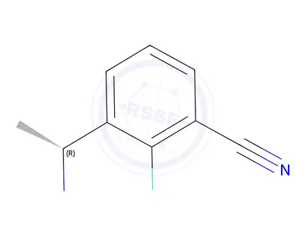 Chemical structure of (R)-3-(1-Aminoethyl)-2-fluorobenzonitrile