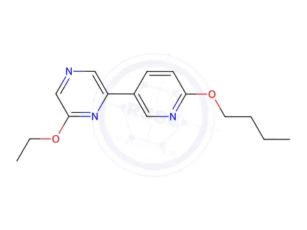 Chemical structure of 2-(6-Butoxypyridin-3-yl)-6-ethoxypyrazine