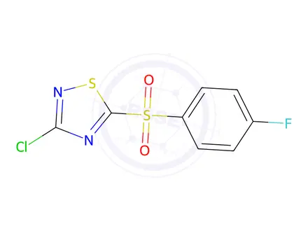 Chemical structure of 3-Chloro-5-(4-fluorophenylsulfonyl)-1,2,4-thiadiazole
