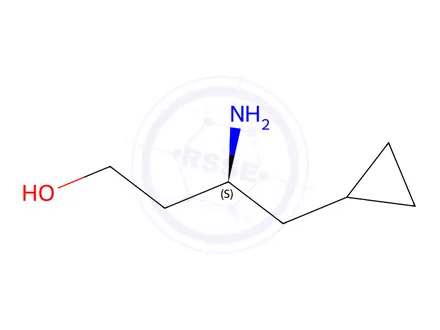 Chemical structure of (S)-3-amino-4-cyclopropylbutan-1-ol