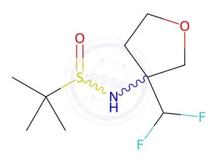 Chemical structure of N-(3-(Difluoromethyl)tetrahydrofuran-3-yl)-2-methylpropane-2-sulfinamide