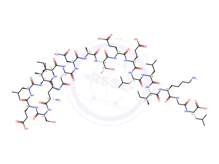 Chemical structure of SAPOSIN C (15-32) (RAT)