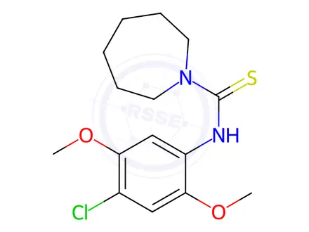 Chemical structure of N-(4-Chloro-2,5-dimethoxyphenyl)azepane-1-carbothioamide