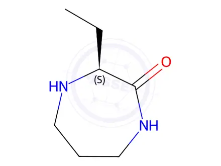 Chemical structure of (3S)-3-Ethyl-1,4-diazepan-2-one