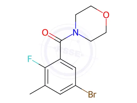Chemical structure of (5-Bromo-2-fluoro-3-methylphenyl)(morpholino)methanone