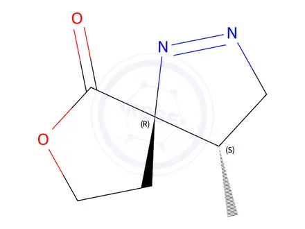 Chemical structure of 7-Oxa-1,2-diazaspiro[4.4]non-1-en-6-one,4-methyl-,cis-(9CI)