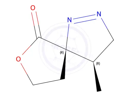 Chemical structure of 7-Oxa-1,2-diazaspiro[4.4]non-1-en-6-one,4-methyl-,trans-(9CI)
