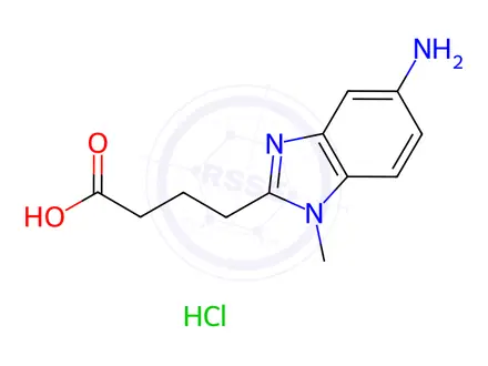 Chemical structure of Bendamustine Dideschloroethyl Acid Hydrochloride