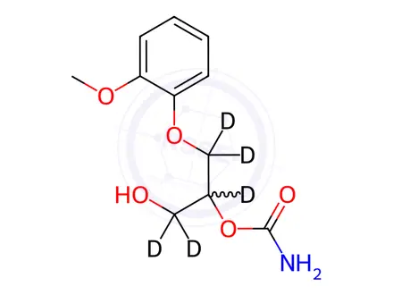 Chemical structure of 1-Descarbamoyl-2-carbamoyl Methocarbamol-d5