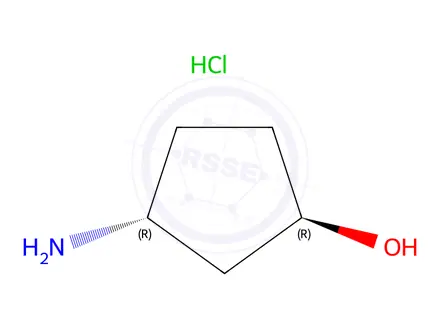 Chemical structure of (1R,3R)-3-Aminocyclopentanol hydrochloride