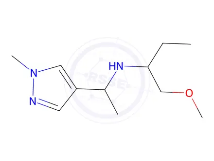 Chemical structure of 1-Methoxy-N-(1-(1-methyl-1h-pyrazol-4-yl)ethyl)butan-2-amine