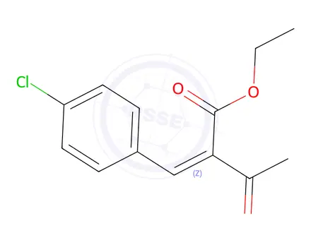 Chemical structure of Ethyl (2Z)-2-[(4-chlorophenyl)methylene]-3-oxobutanoate