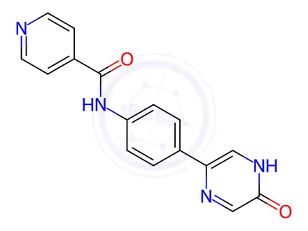 Chemical structure of N-(4-(5-Oxo-4,5-dihydropyrazin-2-yl)phenyl)isonicotinamide