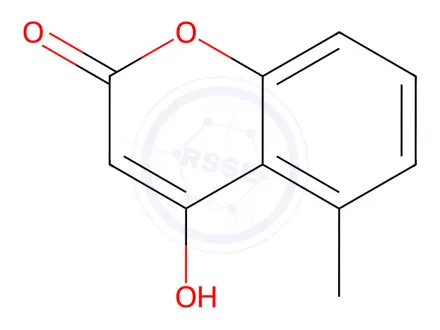 Chemical structure of 4-Hydroxy-5-methyl Coumarin