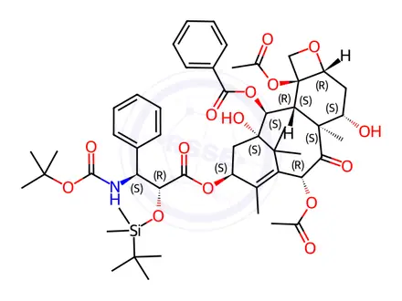 Chemical structure of Docetaxal 2’-Tert-Butyldimethylsilyl Ether