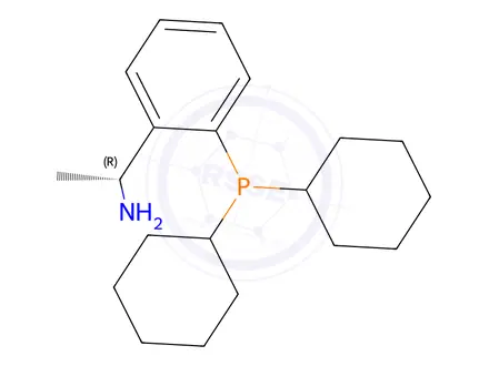 Chemical structure of (R)-1-(2-(Dicyclohexylphosphino)phenyl)ethanamine