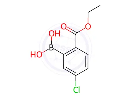 Chemical structure of (5-Chloro-2-(ethoxycarbonyl)phenyl)boronic acid