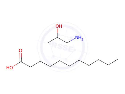 Chemical structure of undecanoic acid, compound with 1-aminopropan-2-ol (1:1)