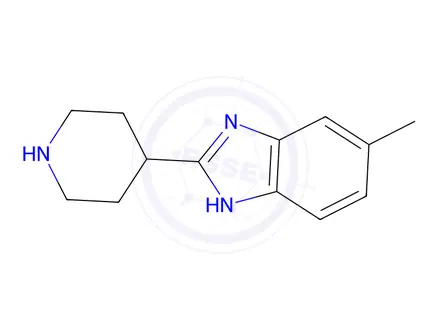 Chemical structure of 5-Methyl-2-piperidin-4-yl-1H-benzoimidazole Dihydrochloride