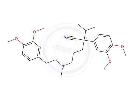 Chemical structure of (R)-(+)-Verapamil Hydrochloride
