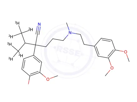 Chemical structure of Verapamil D6