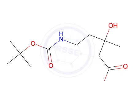 Chemical structure of 5-((tert-Butoxycarbonyl)amino)-3-hydroxy-3-methylpentanoic acid