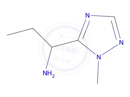 Chemical structure of 1-(1-methyl-1H-1,2,4-triazol-5-yl)-1-propanamine