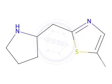Chemical structure of 5-Bromo-2-(pyrrolidin-2-ylmethyl)thiazole