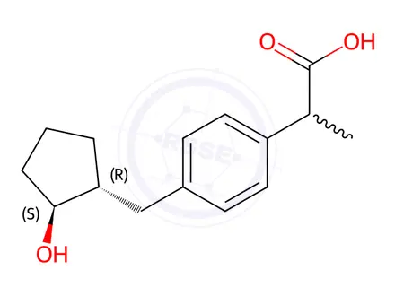 Chemical structure of trans-Hydroxy Loxoprofen