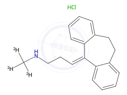 Chemical structure of Nortriptyline-[D3] Hydrochloride